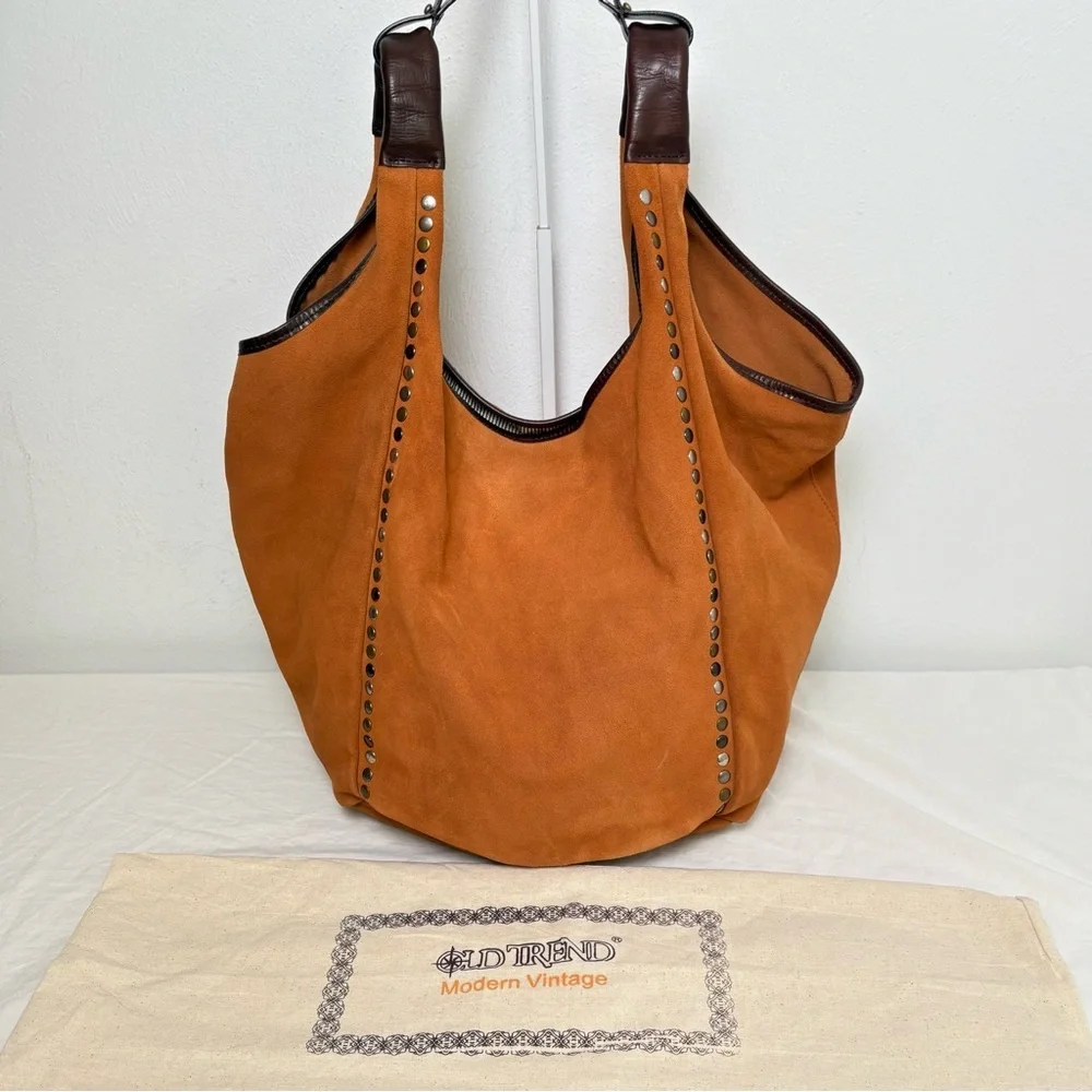 OLD TREND Women's Genuine Leather Rose Valley Hobo Slouchy Suede Bag - Picture 3 of 17